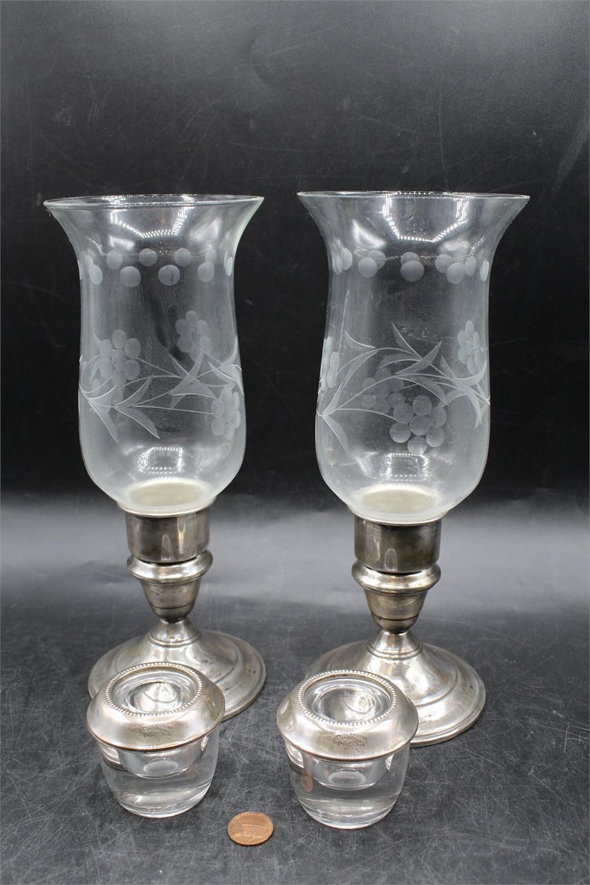 Frank Whiting Wtd. Sterling Candle Holders 2 Lbs.+