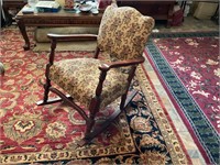 ANTIQUE LOW BACK ROCKING CHAIR