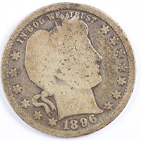 1896 Barber Quarter - Full Rim