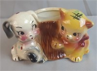 Vintage Dog & Cat Planter