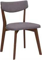 Dining Chairs, 2-Pcs Set, Grey/ Natural Walnut..