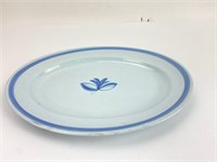 Blue Gefle Blatt Band Serving Platter