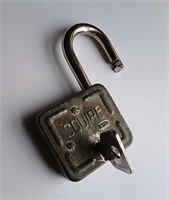 Vintage Squire Padlock With Key