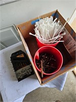 Coffe can full of drill bits and zip ties