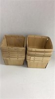 12 wooden berry baskets
