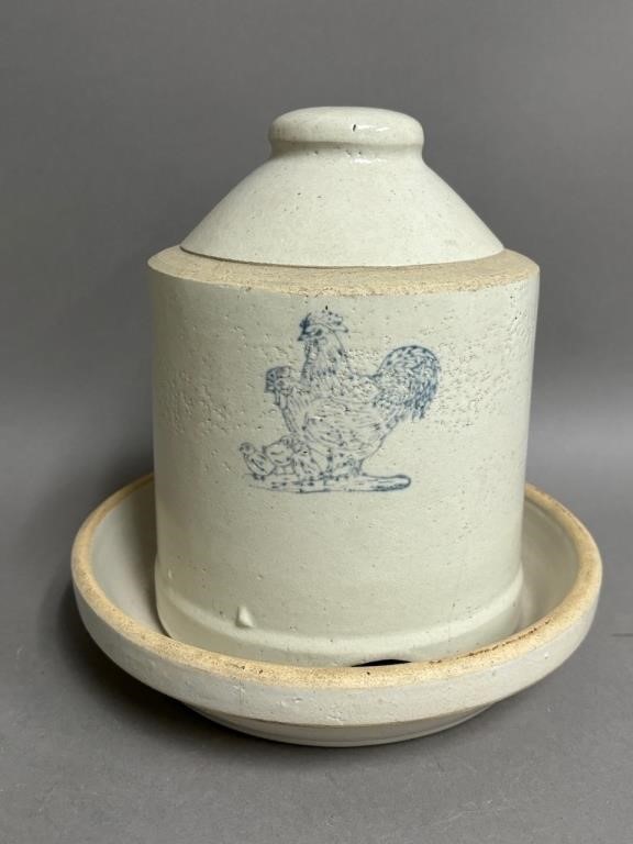 Stoneware Chicken Feeder/Waterer