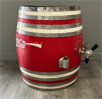 Coca-Cola Keg Pub Table/Barrel Dispenser