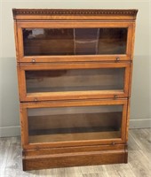 Oak Barristers Bookcase w/ Egg and Dart Detail