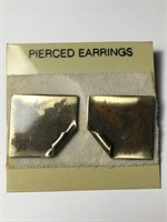 Vintage Brass Pierced Earrings Collectible