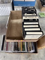 8 track tapes and cds