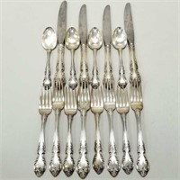 Gorham sterling silver Melrose pattern flatware -