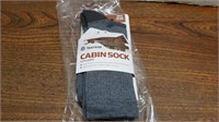 NEW Cabin Sock Mens One Size Grey 1 Pair Socks