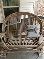 WOOD FRONT PORCH LOVE SEAT