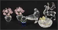6 Pieces Swarovski Crystal Seal, Flowers, Caribou