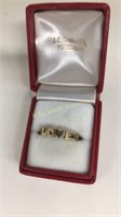 10KT Gold 'LOVE" Ring  (Size 6)