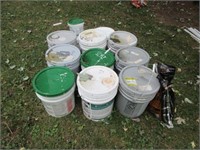 5 Gallon BUckets of House Paint & Drywall Mud