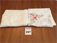 Pair of Gorgeous Handmade Tablecloths