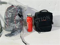 2 Canon camera bags & new thermos