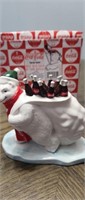 1997 Coca-Cola bear figurine with Sack of coke