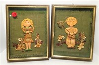 Framed Vintage Dough Babies