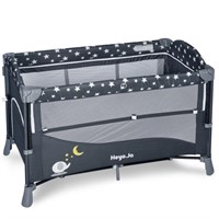 E9680  Heyo.Ja Portable Playard, Travel Bassinet,