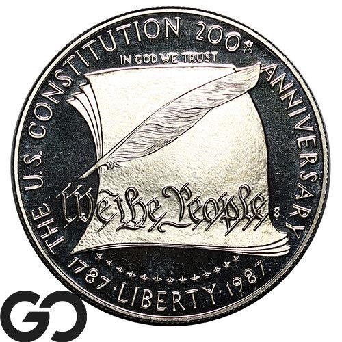 1787-1987 US Constitution Bicentennial Silver $1