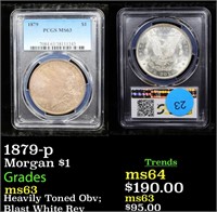 1879-p Morgan $1 Graded ms63
