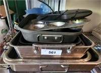 ASSORTED BAKING PANS, BROILING PANS