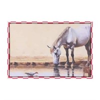 Framed Canvas Wall Art, Horse&Water, 24"x16", 5pk