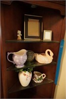3 shelves of assorted décor