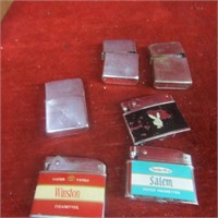 (6)Vintage Cigarette lighter lot. Zippo & others.