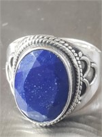New Sterling Lapis Ring Size 7