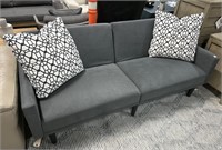 Dark Gray Upholstered Futon