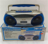 Vintage Curtis AM/FM Mono Radio Cassette Recorder