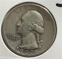 1947S Washington Quarter Silver
