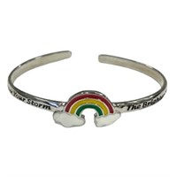 Pretty Rainbow Inspirational Bangle Bracelet