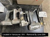 LOT, (4) ASSORTED PNEUMATIC BRAD NAILERS