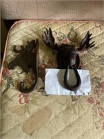 Iron moose door knocker and coat hanger