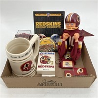 Tray- Redskins Memorabilia Stein, Keychain, etc