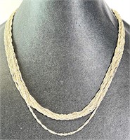 17" Vintage Italian Sterling Multi-Twist Chain 20G