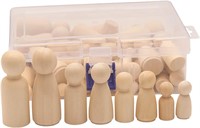 50 Pack DIY Wooden Peg Doll Set x3