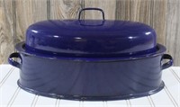 Blue Graniteware Roasting Pan