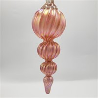 Pair of Pearl Pink Christmas Ornaments