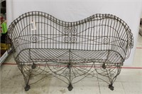 Approx. 60 " French Art Nouveau Wire Garden Bench