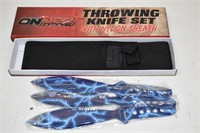 New On Target Throwing Knife Set with Sheath