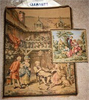Vintage French Wall Tapestry & Small