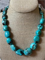 Turquoise Nugget Style Necklace