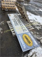 METAL PENNZOIL PROMOTIONAL SIGN 8'X24"