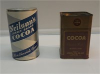 (2) UNOPENED VINTAGE COCOA TINS. NICE.