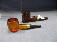 Avon after shave bottles, pipes